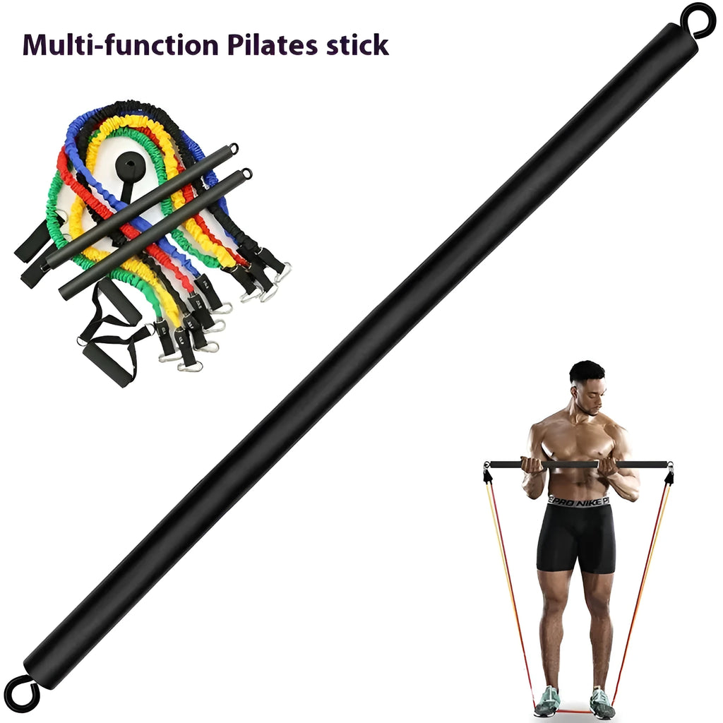 Pulling rope push-and-pull rod fitness equipment two segments model for yoga Pilates stick