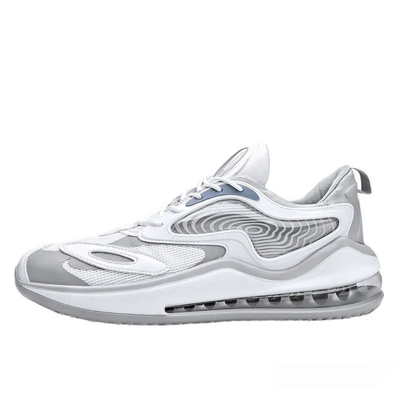 Men's summer casual shoes with air cushion height increasing soles in Space Black colour