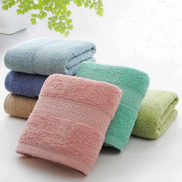 Thickened cotton bath towel in Dark Blue, weak-twist yarn, 80% cotton blend, foldable