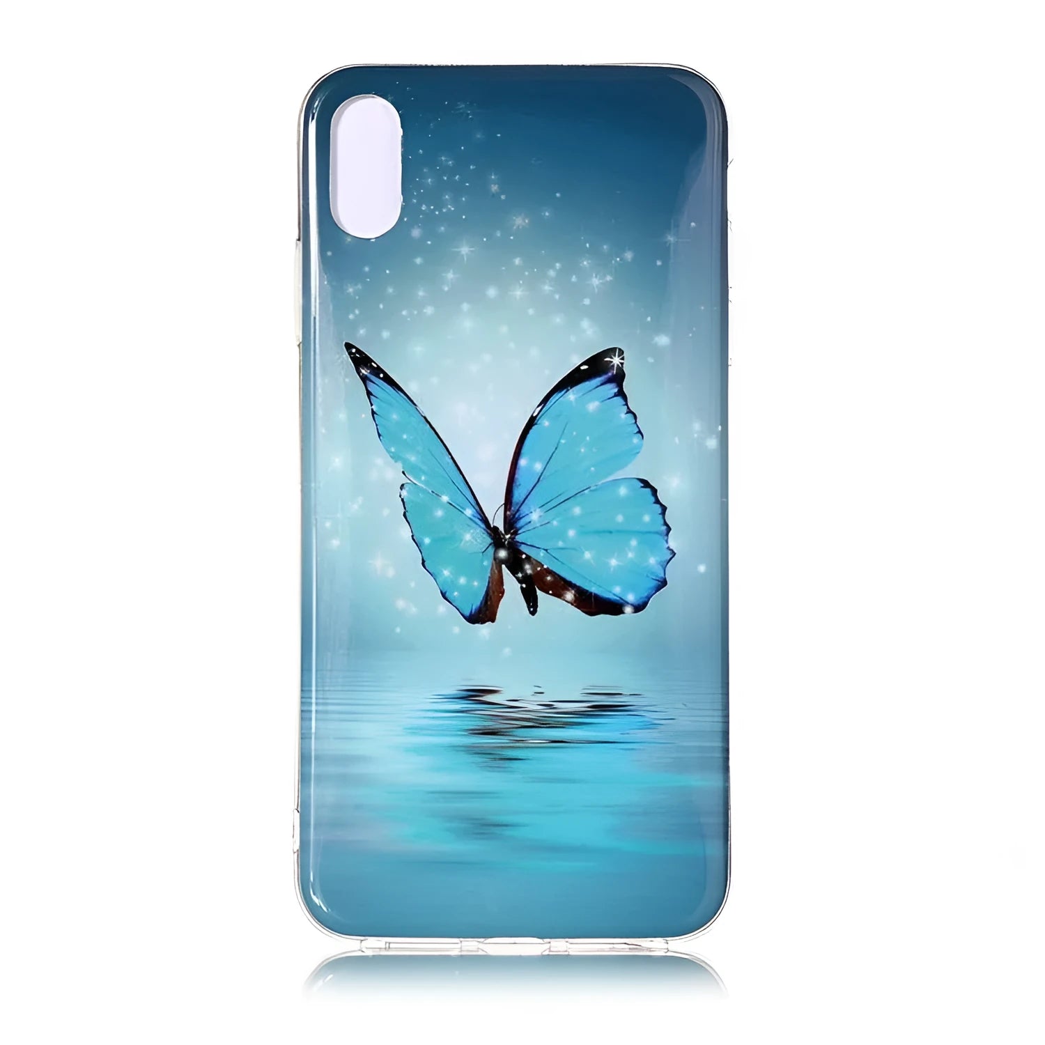 Luminous phone case back cover with butterfly cartoon pattern for iPhone