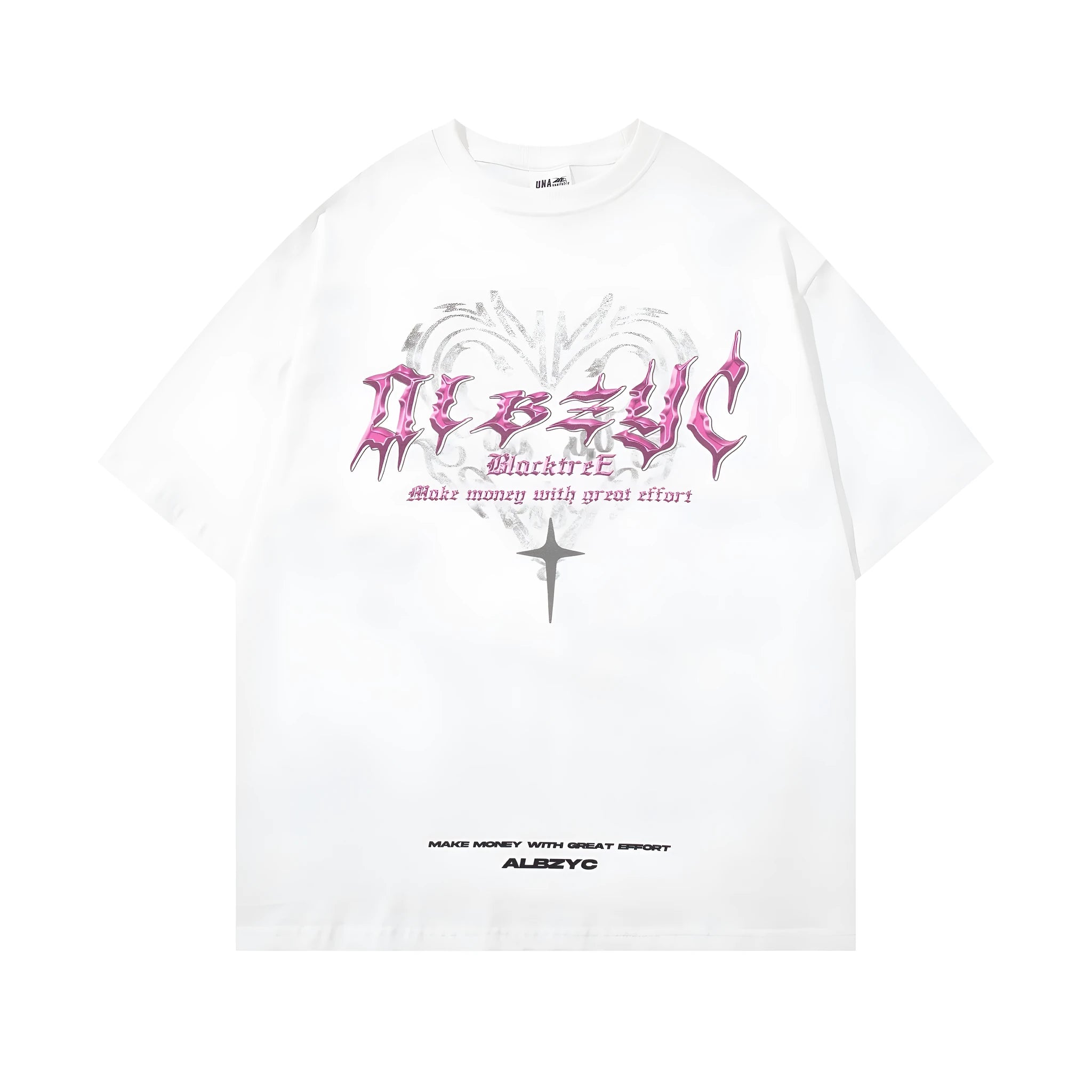 Men's retro design printed cotton t-shirt in loose fit with short sleeves