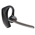 Black plastic stereo Bluetooth sports headphones with a visible battery display.