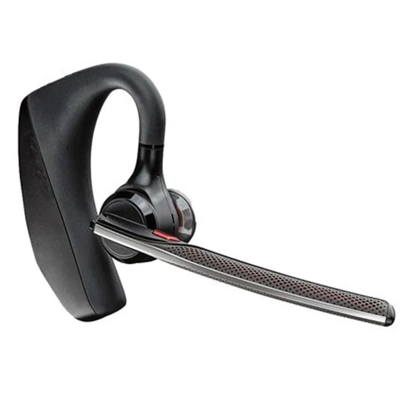 Black plastic stereo Bluetooth sports headphones with a visible battery display.
