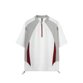 Men's solid colour lightweight polyester top in black, showing stitching detail on chest.