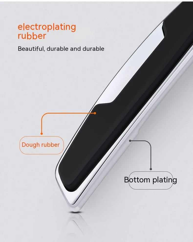 Set of four black plastic silicone car door bumper strips measuring 9.5x2 cm for anti collision protection