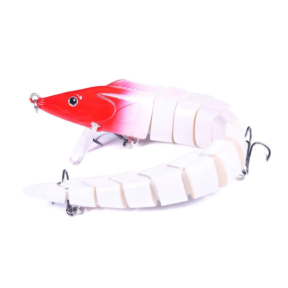 Multi-section soft plastic loach fishing lure measuring 23cm in length.