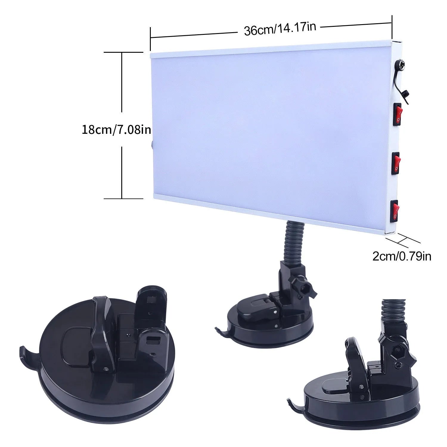 White MPT X009 car depression repair detector suit with concave inspection light on workbench