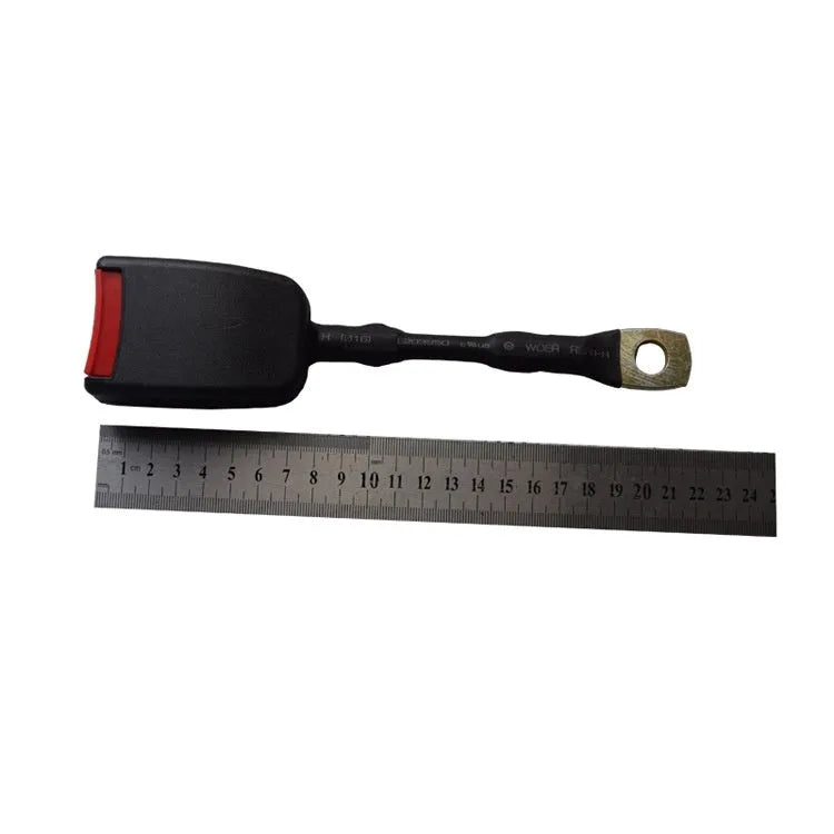 Car seat belt buckle with 20CM long steel wire base and black buckle head
