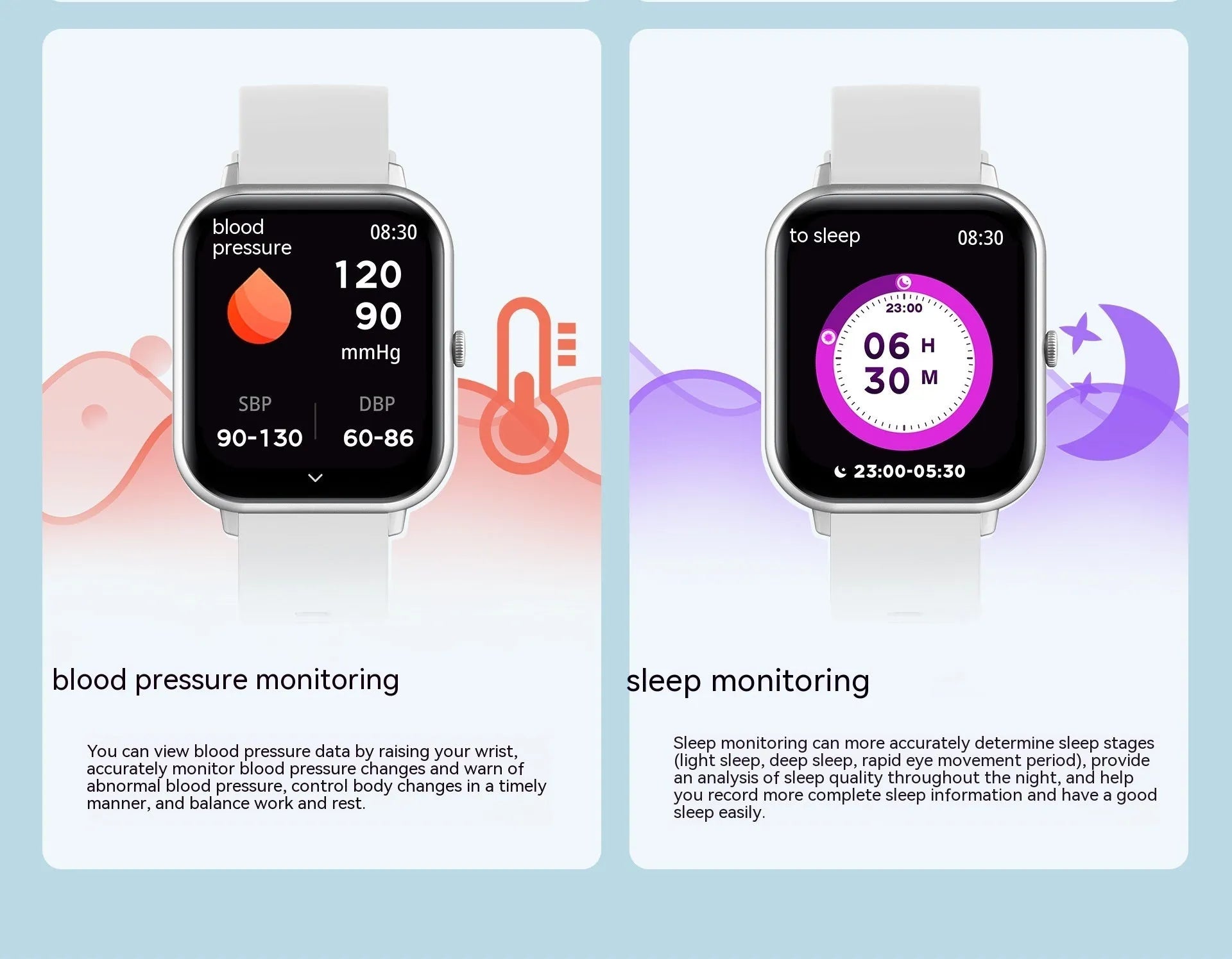 Bluetooth smart watch with heart rate monitor and step counter in black, silver, pink, or khaki colours