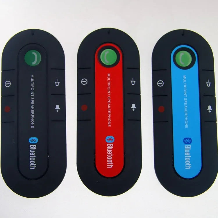 Black Bluetooth handsfree sun visor music player clipped to car sun visor with ABS housing