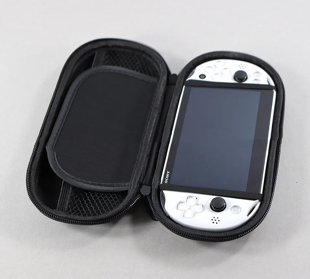 Black shockproof storage bag for PSVita console, protective travel pouch