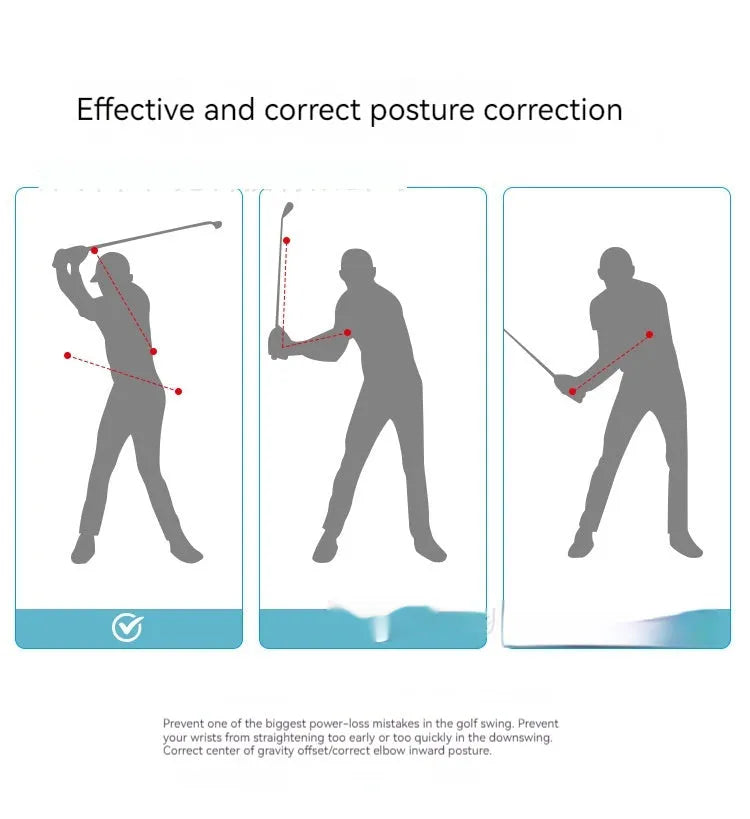 Black silicone golf swing correction rope trainer for physical practice