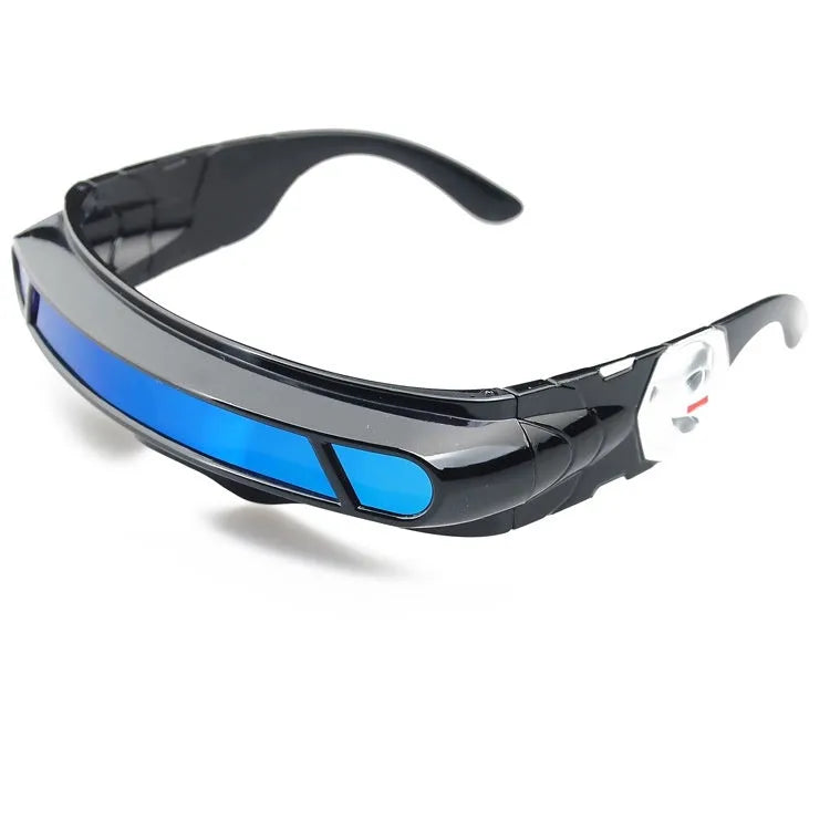 Black polarised sports sunglasses with full rim PC frame showing three lens colour options
