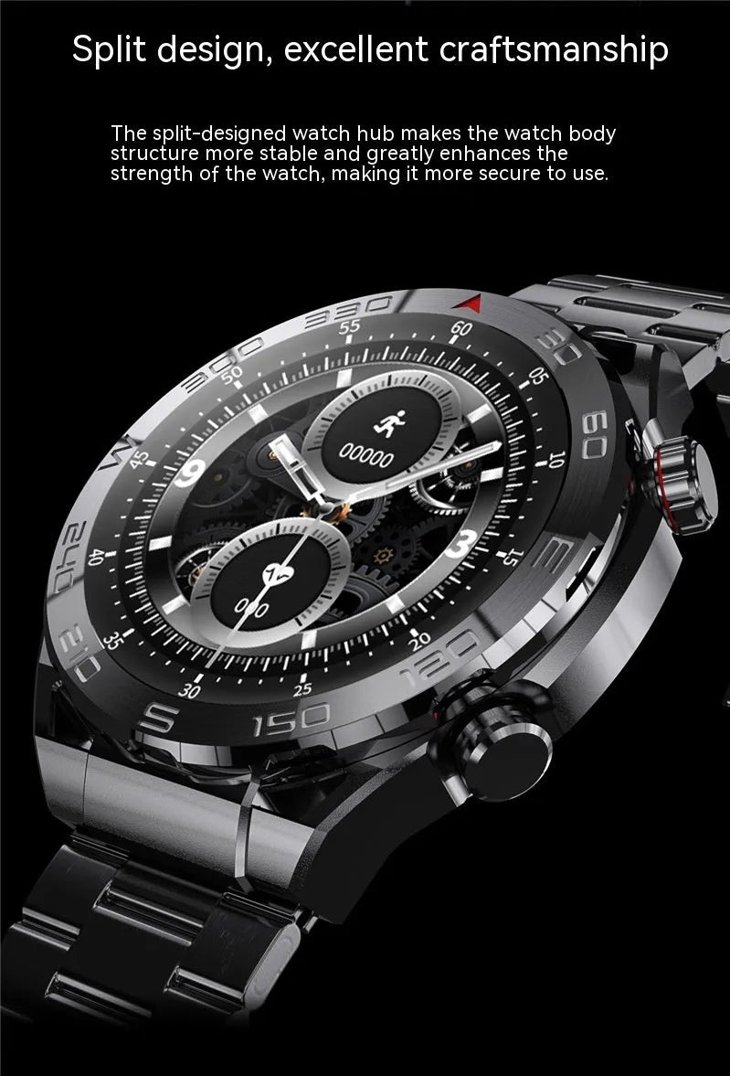 Smart watch with 1.5-inch IPS screen, Bluetooth calling, blood oxygen detection, silicone band in black silver gold blue