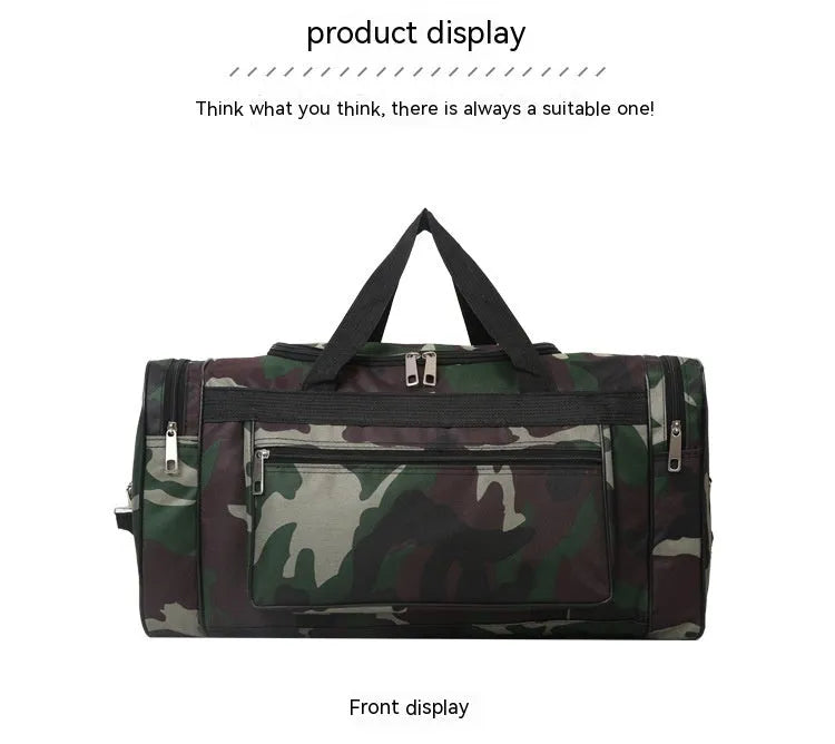 Camouflage pattern luggage bag with waterproof fabric and 20L capacity