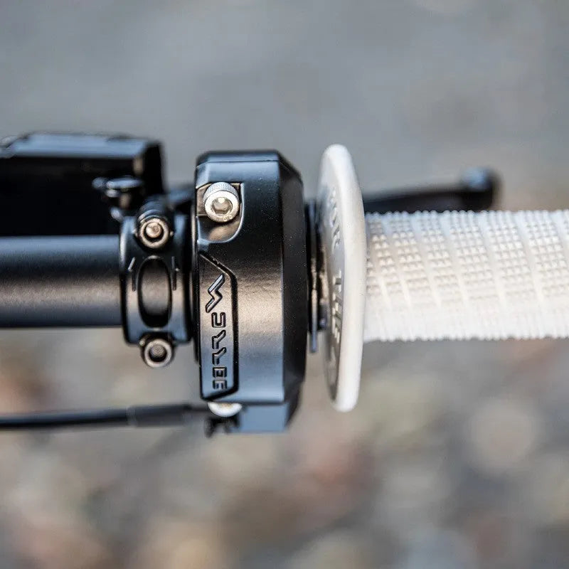 Black stainless steel electronic throttle handle cable with included throttle lever for replacement installation