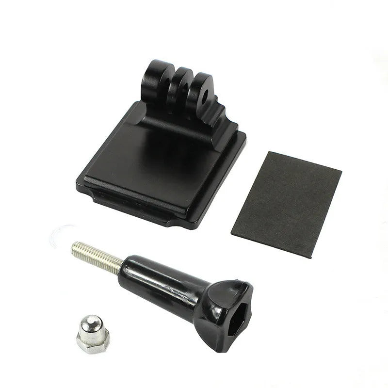Black aluminium alloy and plastic helmet holder extension rod for GoPro Hero 3 and Hero 4 cameras.