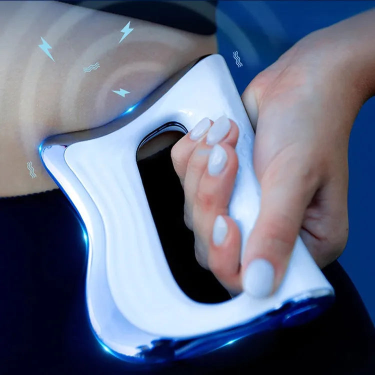 Natural resin rectangular muscle massager scraping board for full body health massage on a clean surface
