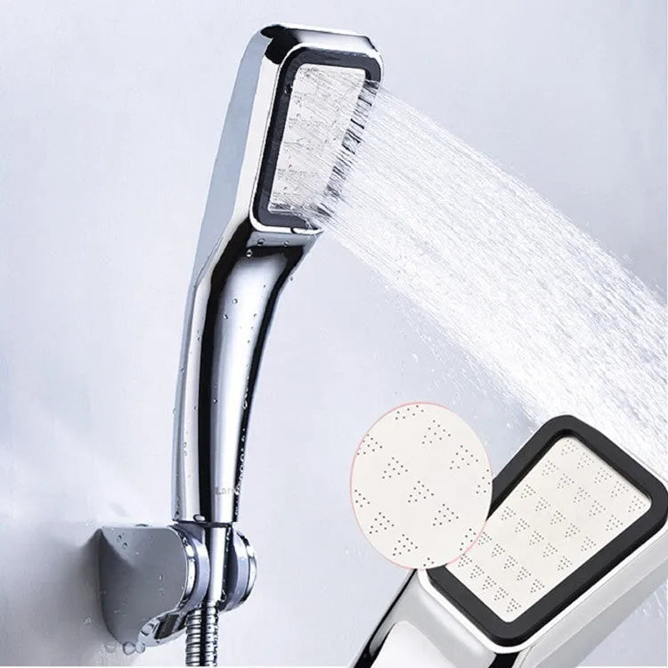 Hand-held pressurised shower with rain function in orange and colour set options