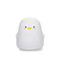 Penguin night light in white, silicone and ABS, 118x110x132mm, with USB cable and colour box