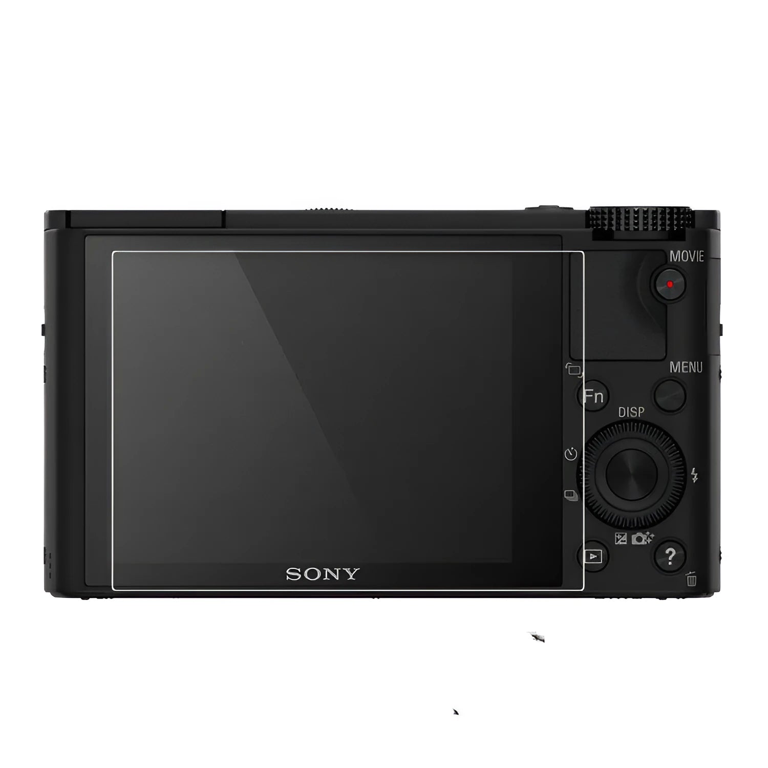 White tempered glass screen protector with 2.5D edge sweep for Sony A6400 camera