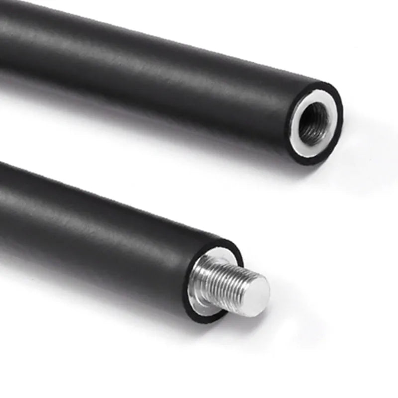 Gym equipment handle accessory with bearing ring, steel pipe and stainless steel construction, black EVA sponge grip, 980mm length