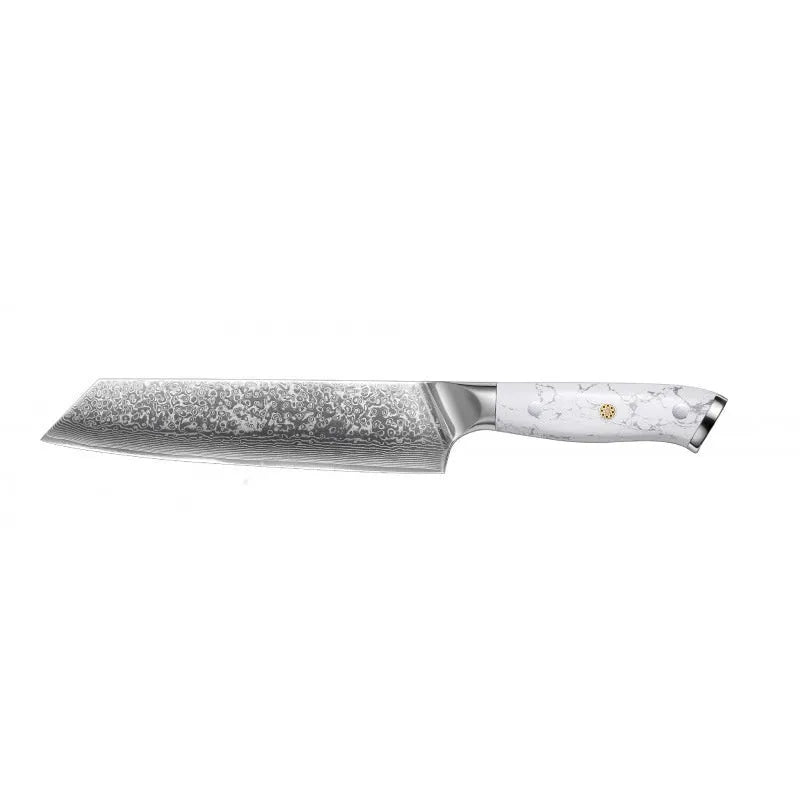Damascus pattern VG10 stainless steel chef knife with 21cm blade for kitchen use