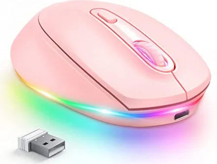 24g lightweight wireless mouse in seven colour options showing ergonomic right-handed design