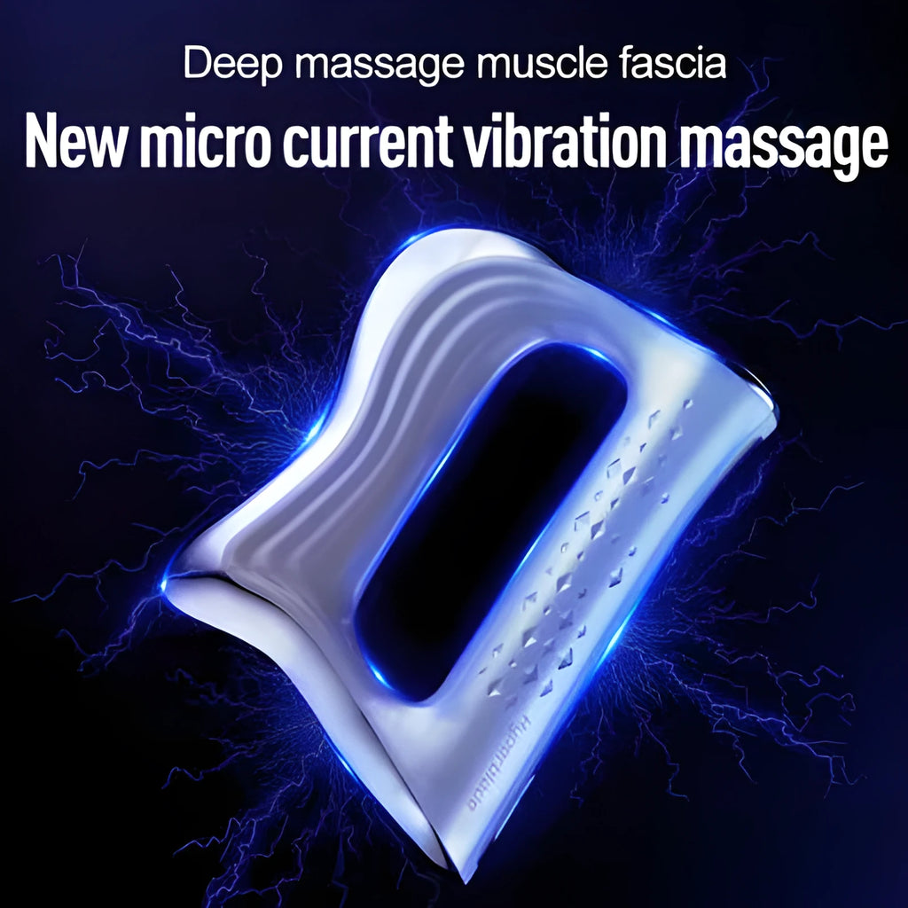 Natural resin rectangular muscle massager scraping board for full body health massage on a clean surface