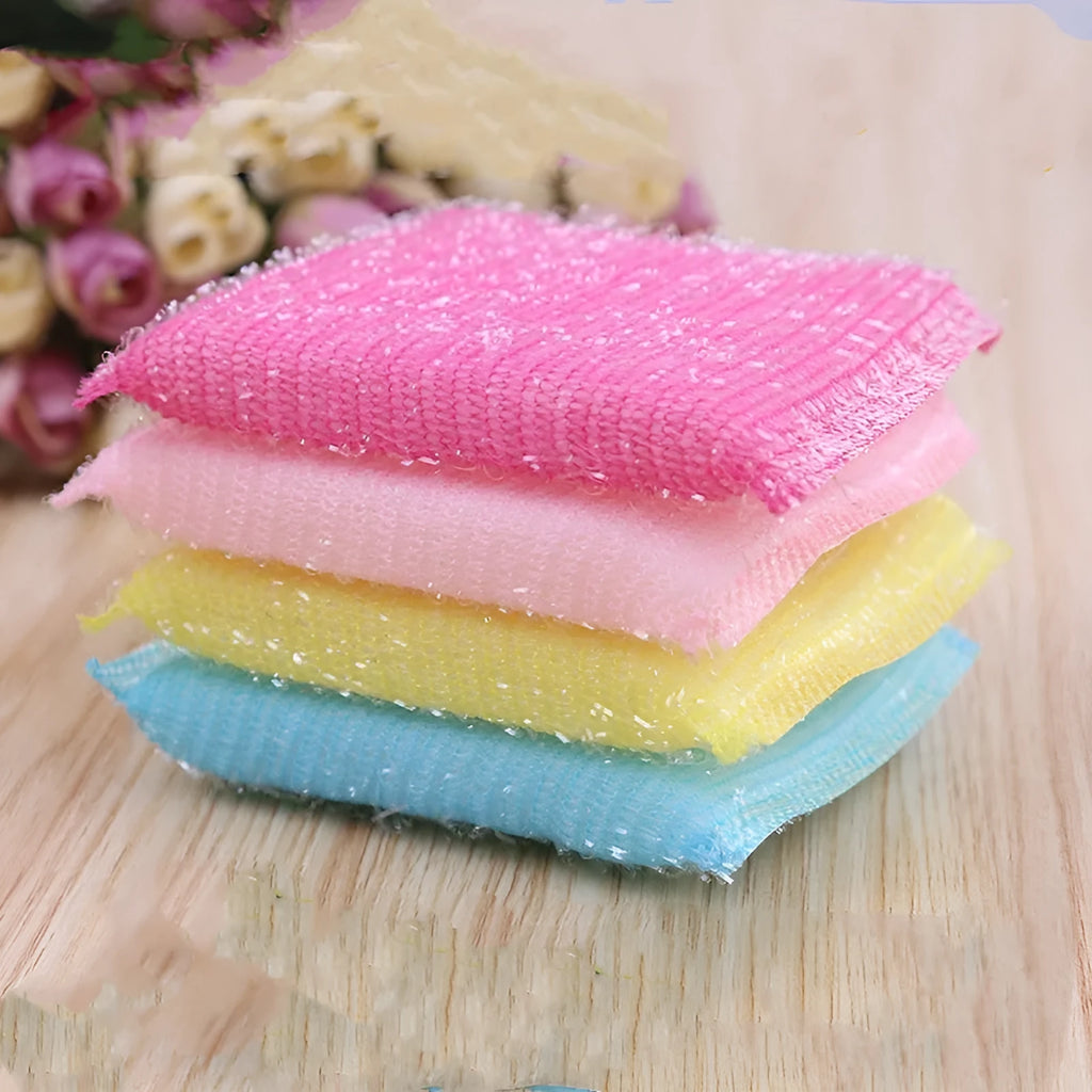 Fine stripe scrubbing King sponge mop in macaron colours, showing pinstripe fabric surface.