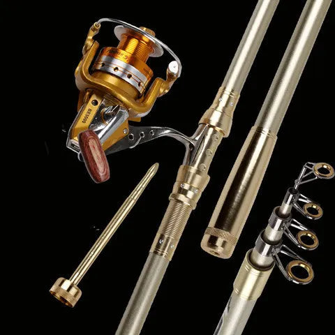 Super hard carbon sea fishing rod Tyrant Gold with ground plug, available in 2.1m to 3.6m lengths