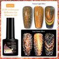 Cat eye series UV gel nail polish with diamond glitter fragments in six colour styles