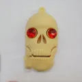 64GB skull-design USB 3.0 flash drive with PVC shell and small chain in multiple colours
