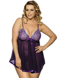 Women's sexy lace sling sleepdress in polyester, sizes up to 6XL, available in black and other colours
