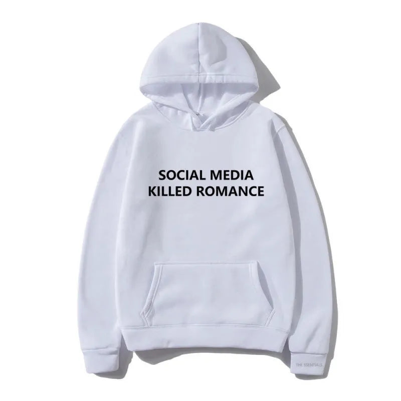 Spring letter pattern printed hoodie for men – long sleeve pullover polyester slim fit front view
