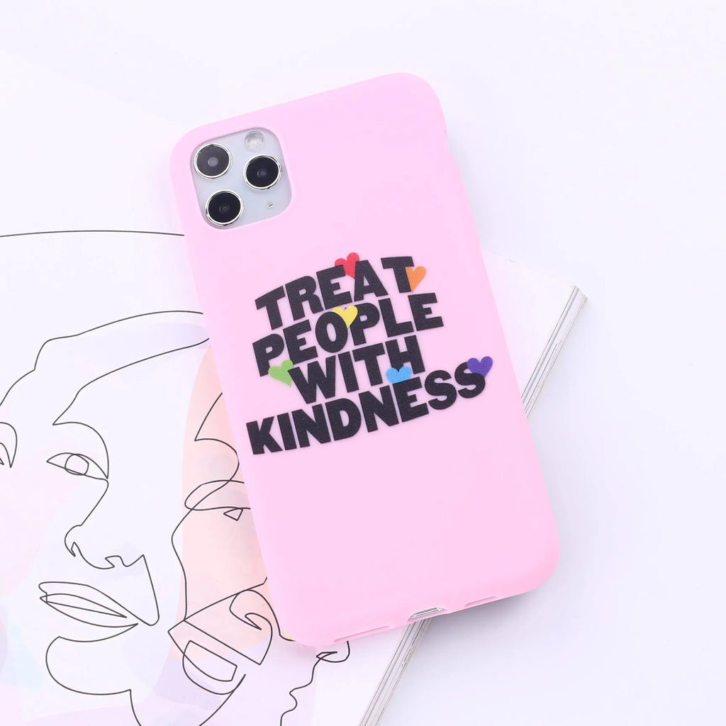 Printed TPU phone case in simple painted style for iPhone or Samsung showing back cover and colour design