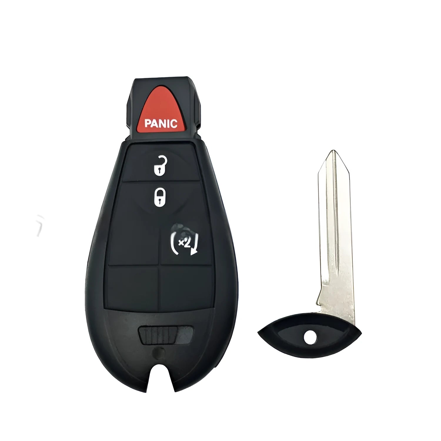 Dodge and Chrysler car smart card key replacement shell made of ABS brass and nylon.