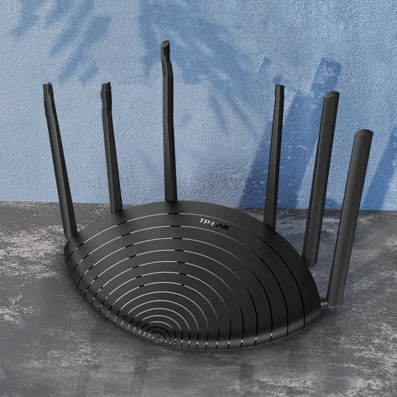 TL-WDR7661 AC1900 Gigabit wireless router with compact black chassis measuring 254mm wide