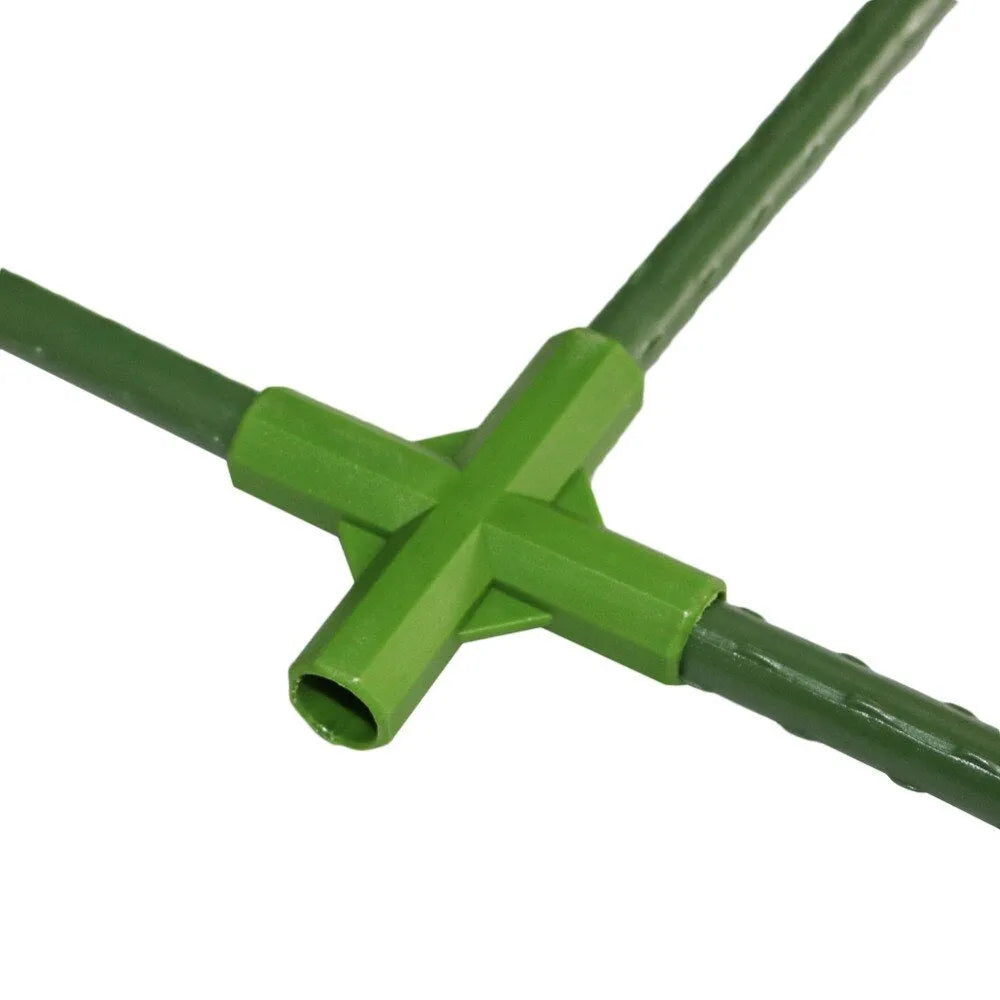 PP plastic plant stake connector with three-way and four-way joints for 11mm garden poles
