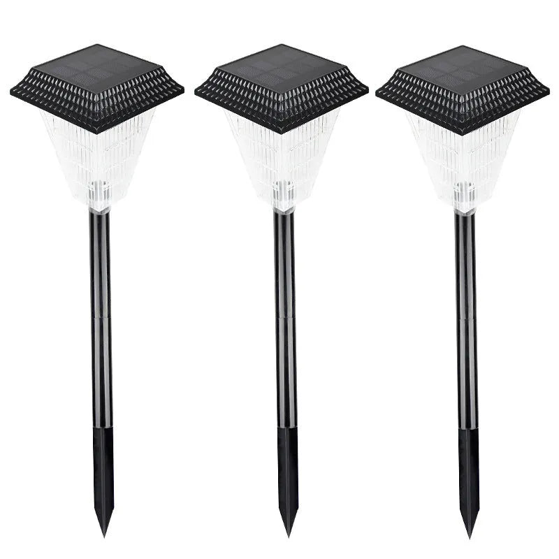 Solar garden light TS-S5103 with 12 LED and six colour modes in an outdoor garden setting