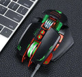 Thunder Wolf V9 black wired gaming mouse with 6 buttons and ergonomic right-handed design