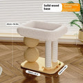 Pine wood cat nest bed with sisal fabric scratching surface and double ball chamfer columns.