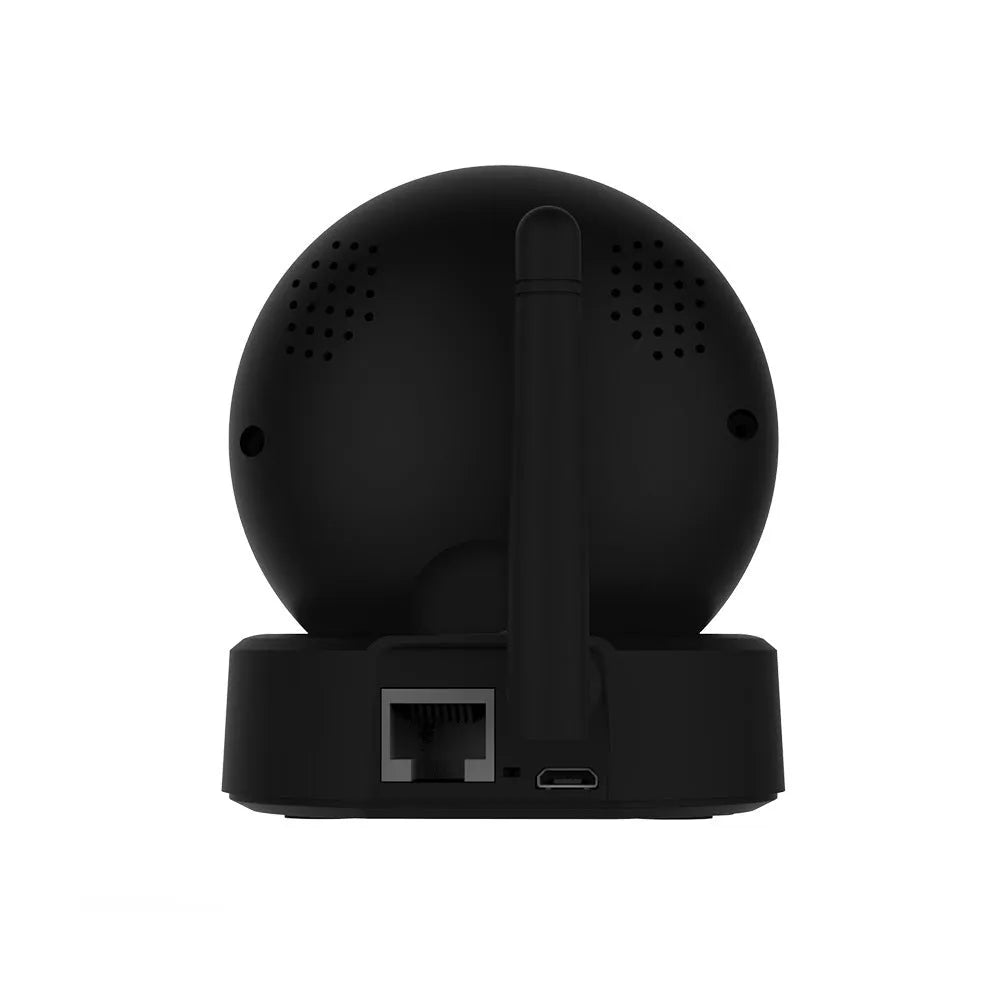Black wireless surveillance camera G43S with 1080p 2MP sensor and 3.6mm lens for indoor outdoor security
