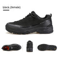 Men's low-top mountain climbing shoes with leather mesh upper and non-slip rubber outsole