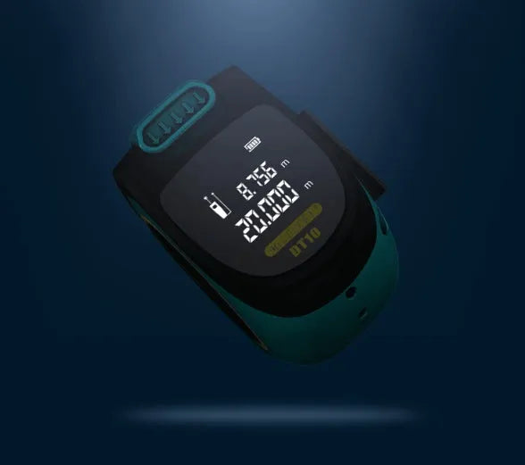 2 in 1 laser tape measure tool with 5m nylon coated blade and 100m laser range