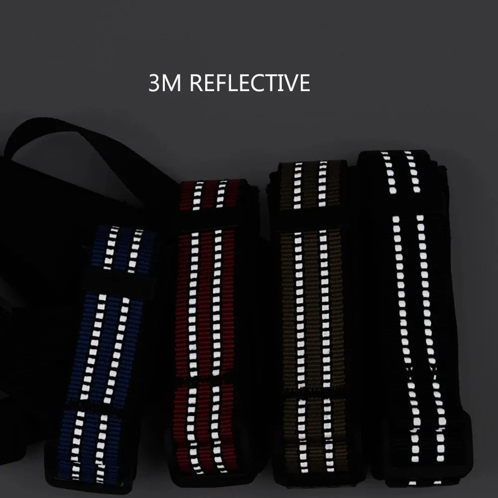 Adjustable reflective anti-biting dog muzzle for medium large dogs in black on a white background