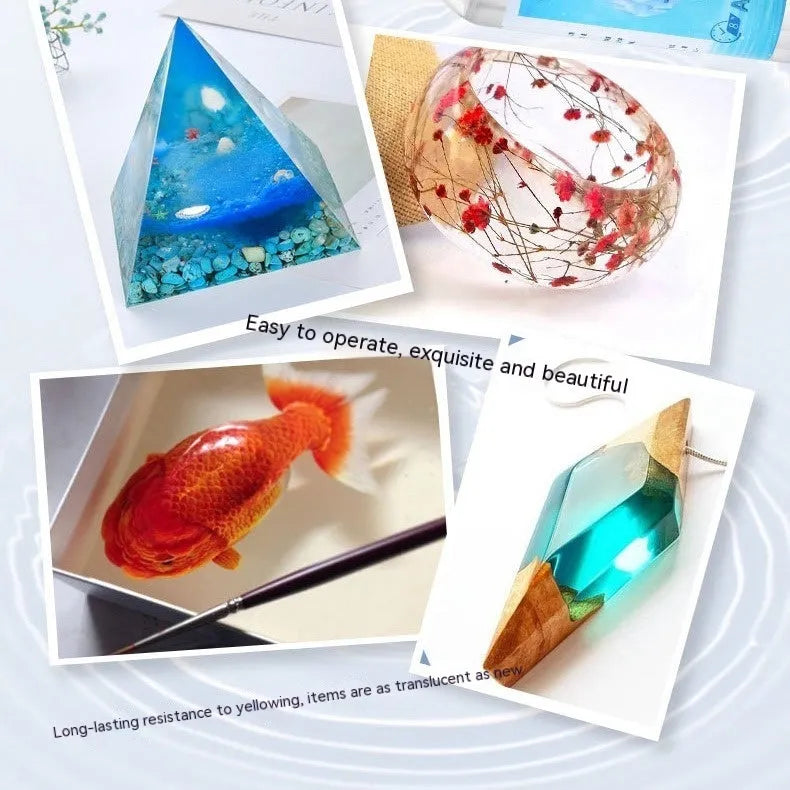 1kg epoxy resin crystal glue bottle with super clear hard or soft option for DIY crafts