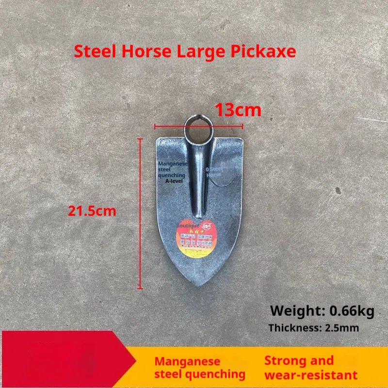 Agricultural pointed hoe with ripper plough design and manganese steel construction