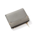 Short zipper ladies wallet in PU leather showing multiple internal card slots and compartments