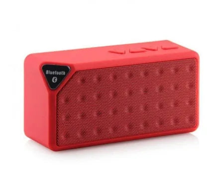 Cannon X3 Wireless Bluetooth Speaker cube in five colour options: black, blue, green, red, yellow